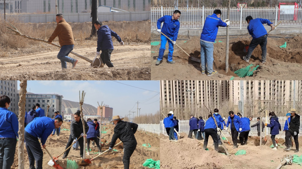 迎春“植”綠，共“樹”美麗家園——隴神戎發(fā)組織開展植樹活動