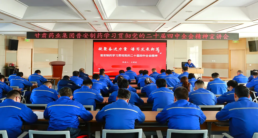 【普安新聞】凝聚奮進(jìn)力量 譜寫發(fā)展新篇——普安制藥黨委書記、董事長(zhǎng)王明宏宣講黨的二十屆四中全會(huì)精神